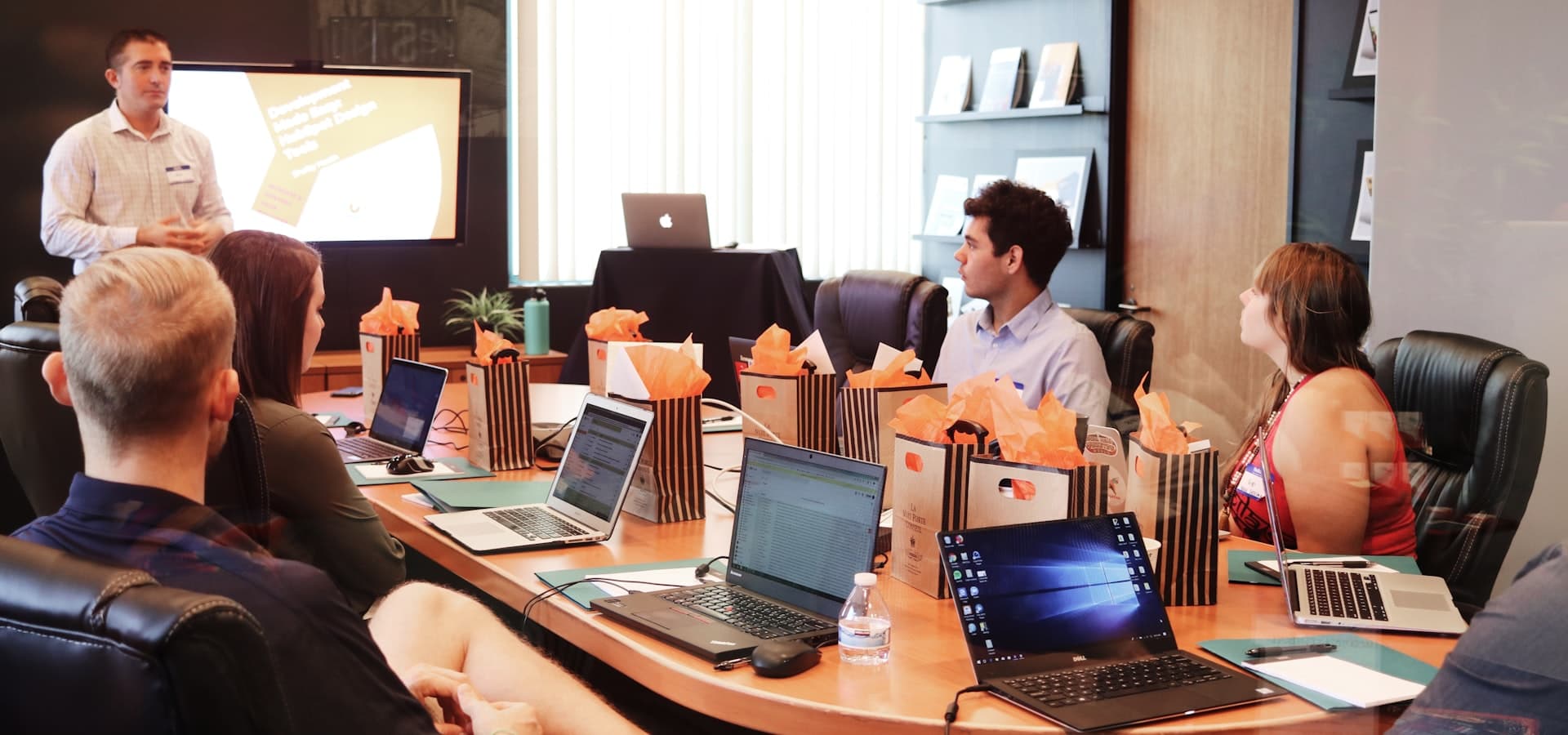CFO reviewing financial strategy with leadership team